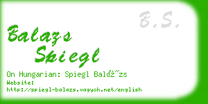 balazs spiegl business card